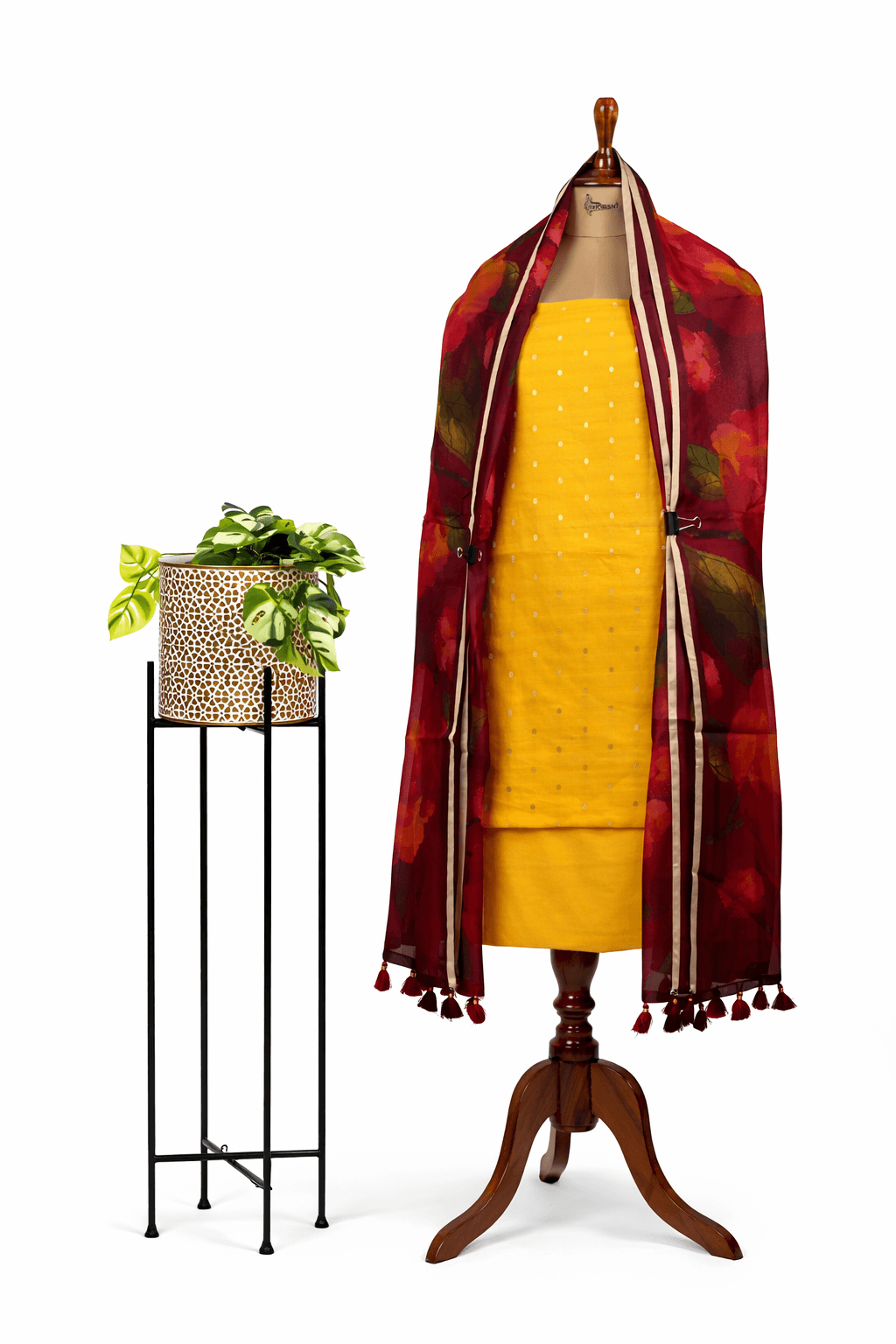 CHANDERI WITH KORA DUPATTA