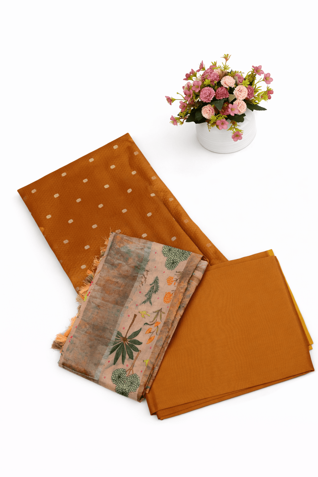 CHANDERI WITH CHANDERI DUPATTA