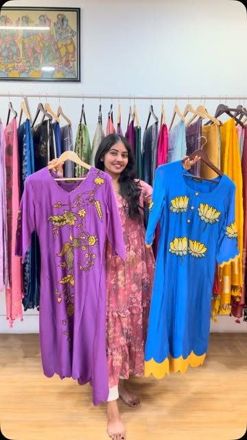 royal blue mul chanderi embroidery applique - best-effort match from House of Thorani Instagram